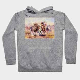 “When Sioux and Blackfeet Meet” by Charles M Russell Hoodie